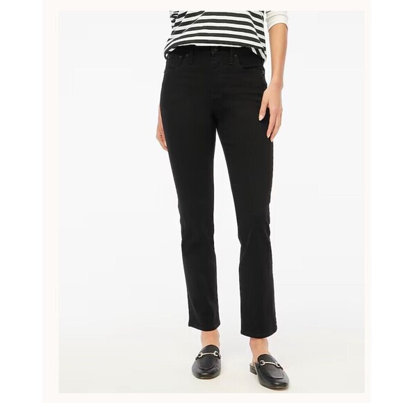 J. CREW Essential Straight Jean All-day Stretch Size 28 Black NEW Casual BT022 - Picture 1 of 14
